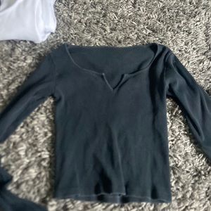 Black long sleeve top